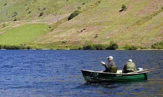  Se pueden rentar botes para pescar en el lago 